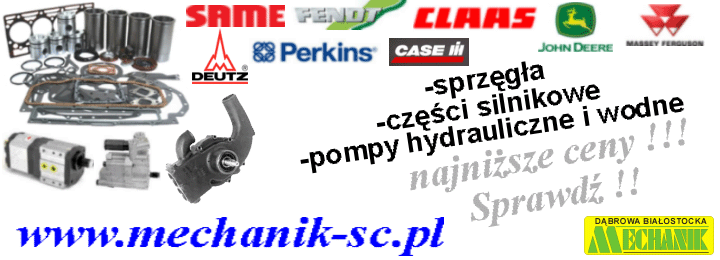 Części do zachodnich maszyn rolniczych - wejdź do serwisu