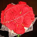 bukiet w kształcie serca (13 róż) #bukiet #KwiatyZBibuły #handmade