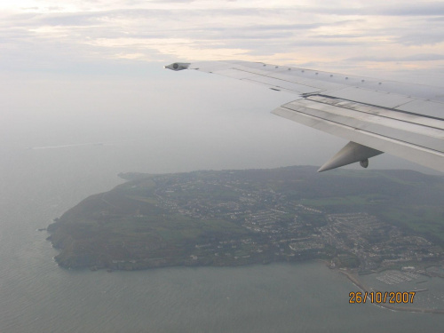 widok z lotu ptaka na Irlandię