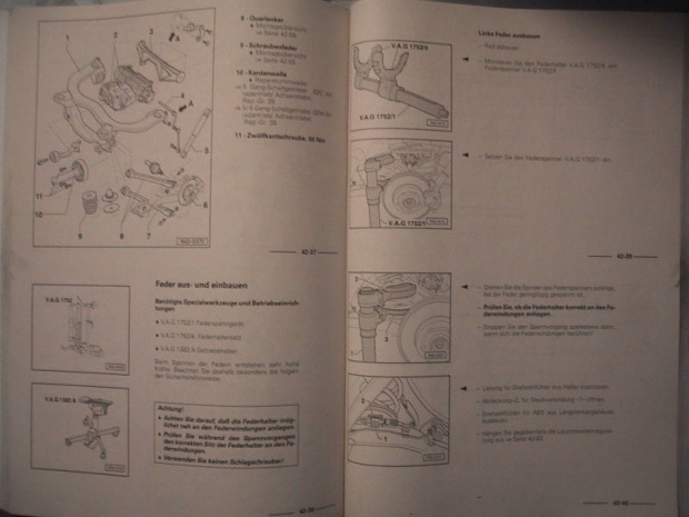 Repleitf AUDI TT Fahrwerk Front Allrad INHALT 3