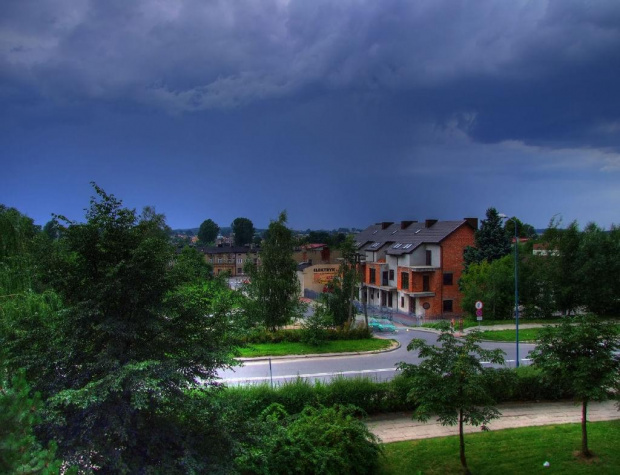 burzowa panorama z balkonu