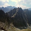 Ostry Szczyt i Jaworowe Szczyty widziane z Lodowej Przełęczy #góry #mountain #Tatry #Jaworowe #Ostry