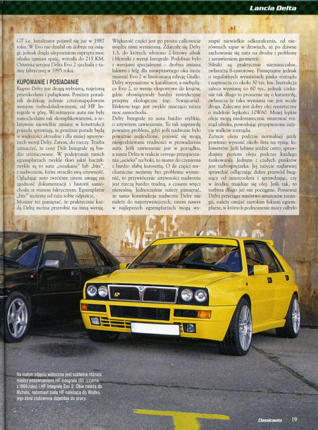 Lancia Delta HF Integrale w czasopiśmie Classic Auto #LanciaDeltaHFIntegrale