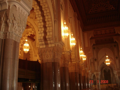 Casablanka - wnętrze meczetu Hassana II #Casablanka