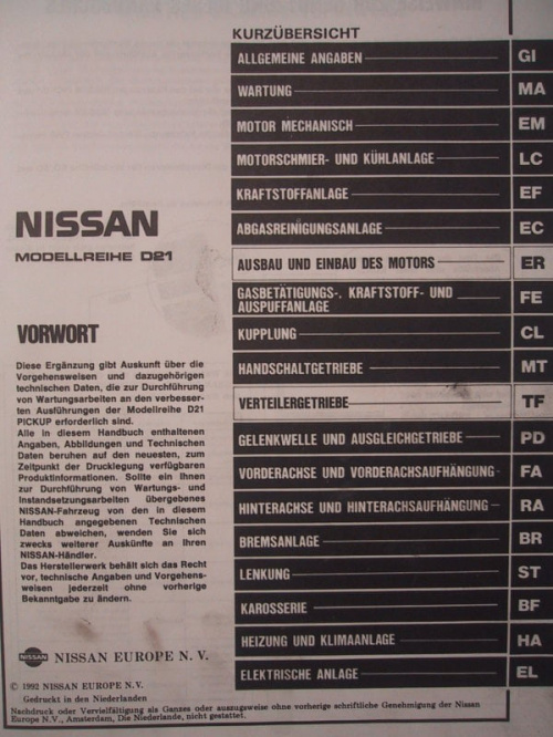 NISSAN D21 Erg 6...1