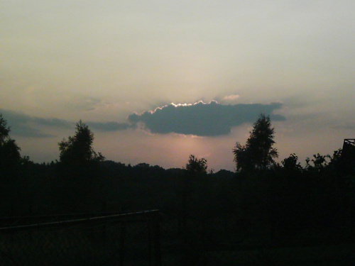 Chmura o zachodzie słońca #Pejzaż #krajobraz #przyroda