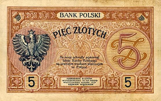 Polska 1919 emitowane w 1924 Bank Polski