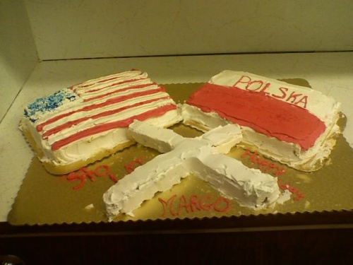 Polsko-Amerykańskie flagi (to prezent dla Siostry)