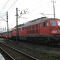 23.03.2008 BR234 467-9 z pociągiem pośpiesznym Moskwa Ekspres podczas zmiany loka z DB na PL.