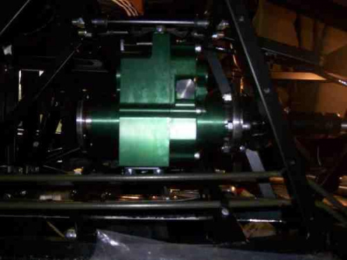 Przeniesienie napędu Lotek z silnikiem Hayabusa (to zielone urządzenie aby mieć wsteczny bieg)