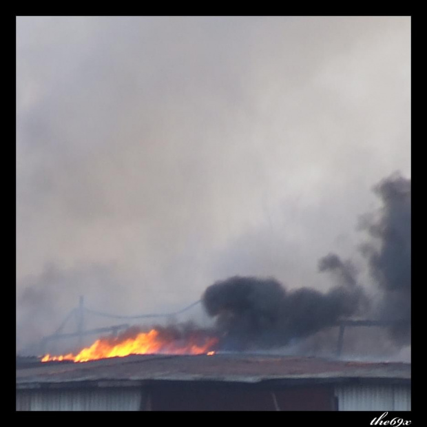 Pożar cegielni w Drużbicach. 31.03.08