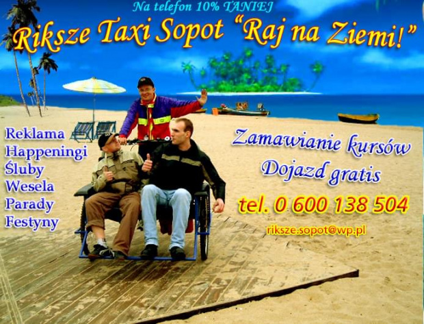 Riksze na plaży #riksze #riksza #Sopot #Gdańsk #WidokMorze #krajobraz #Taxi