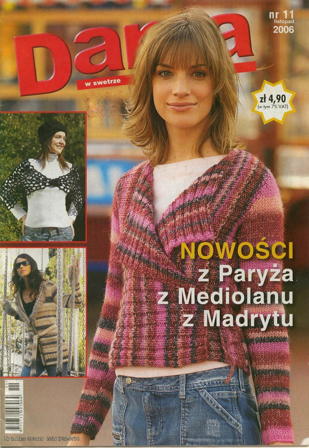 Dama w swetrze 2006/11 #druty #szydełko #kobieta #hobby