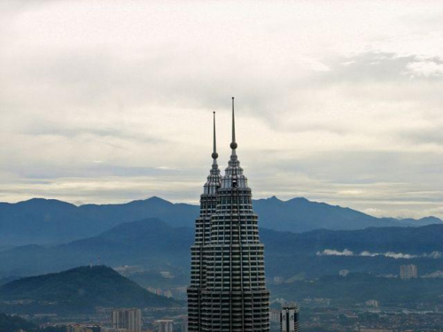 widok z wieży TV (Menara Kuala Lumpur)