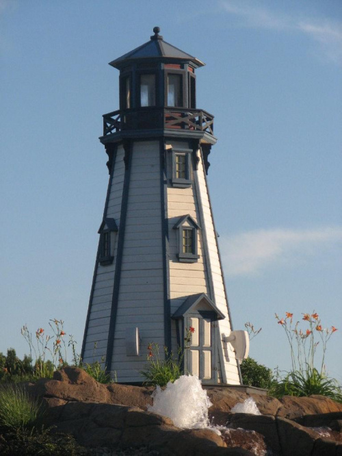 Mini lighthouse in Michigan on mini golf course