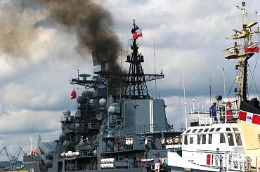 Rosyjski niszczyciel z wizytą w Gdyni #okręt #rosyjski #niszczyciel #Gdynia #port