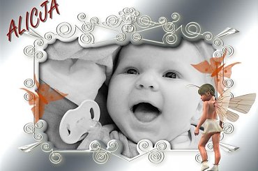 Alunia, córeczka naszej Fotosikowej koleżanki, a mojej przyjaciółki #scrapki #mgrafika #ozdabianie #dziecko