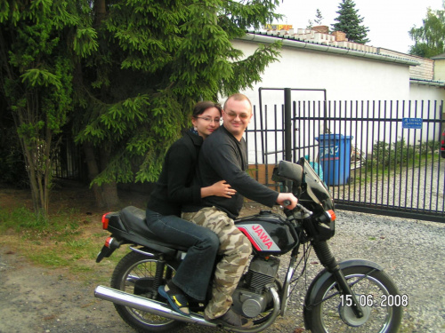 z mężusiem na motorku :-)