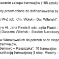 Z przetargu na 186 tramwajów dla Warszawy