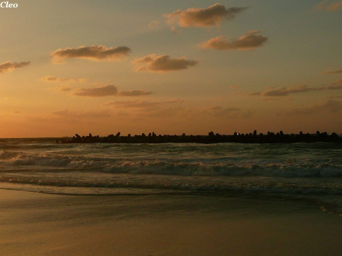 Niespokojne morze, fale bija o brzeg - Alex. 18.09.2008