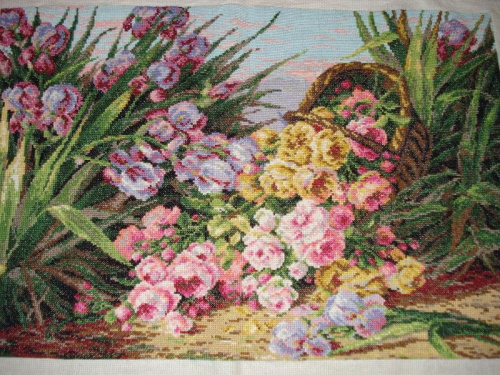 Kwiaty na łące - największy obraz 60/40