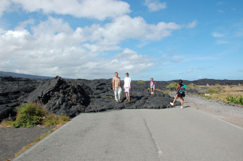 chwilowo nieczynna droga, Kilauea, Big Island - Hawaje #usa #wycieczka