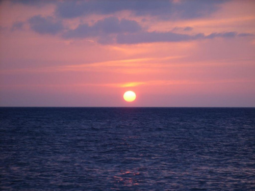 Santorini, Kamari, wschód słońca