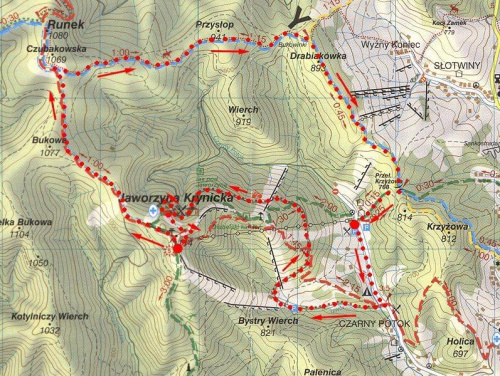 Mapa trasy #góry #rower #jaworzyna #BeskidSądecki