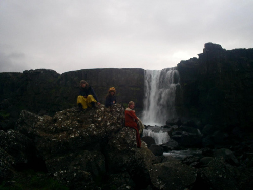 Rachel, Alex and Sandra at Tingvellir