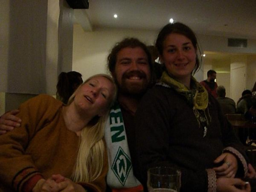 Freya, David and Rachel - family dinner