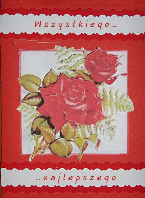 kartka urodzinowa 3d, motyw kwiatowy #kartki #handmade