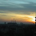 słońce nad Łodzią zachodzi #niebo #zachód #słońce #chmury #Łódź #Lodz