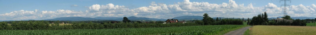 Panorama Beskidu Śląskiego widzianego z Pruchnej koło Cieszyna #panorama #góry