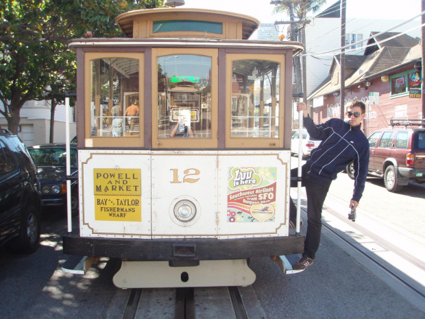 słynny tramwaj w San Francisco- jeden z symboli miasta