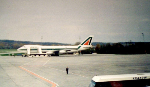 Balice EPKK b747 Alitalia 19 10 1998 #balice #epkk #samolot